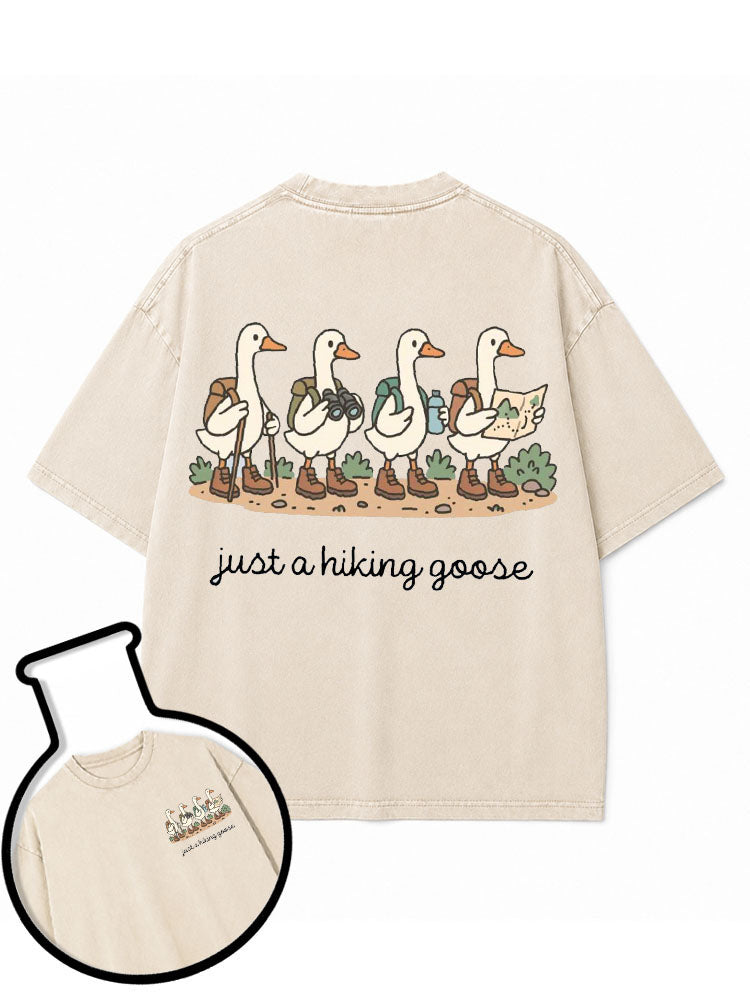 JUST A HIKING GOOSE Washed T-Shirt