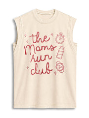 the Moms run club Vintage Washed Cotton Tank Top