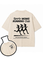 Sporty Moms Running Club Washed T-Shirt