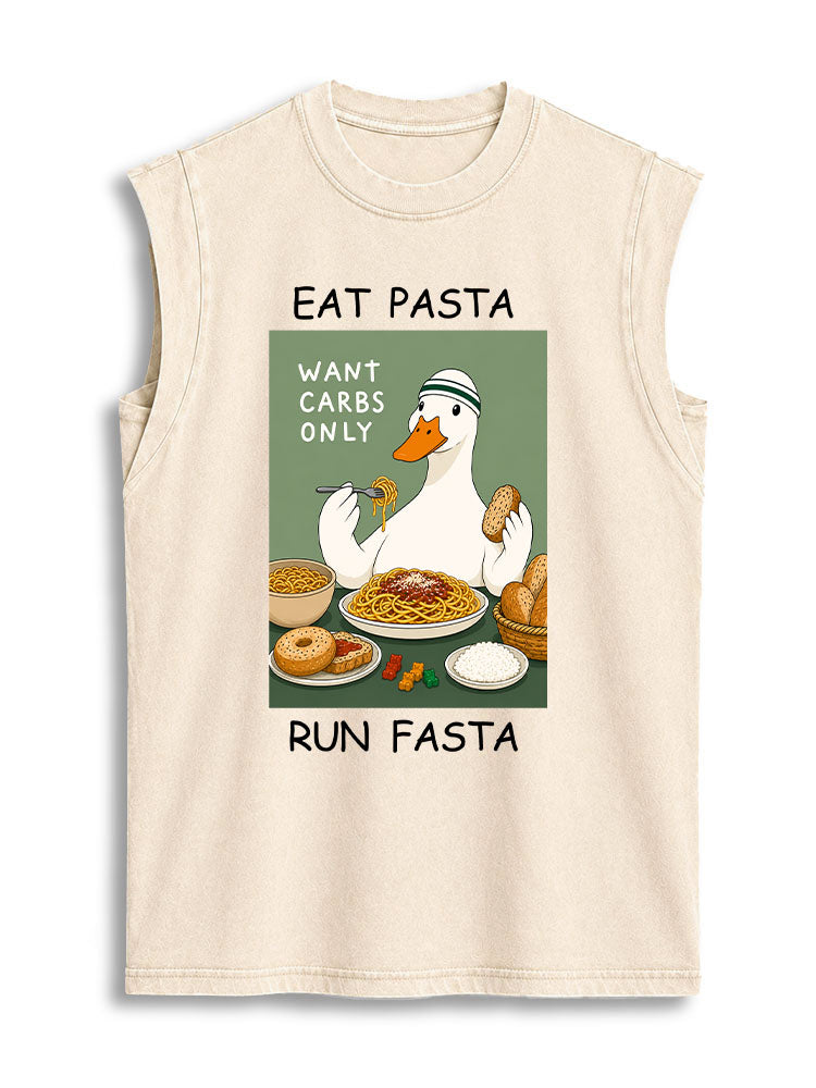 WANT CARBS ONLY Vintage Washed Cotton Tank Top