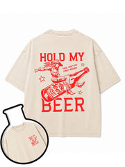 HOLD MY BEER THIS AIN’T MY FIRST RODEO Washed T-Shirt