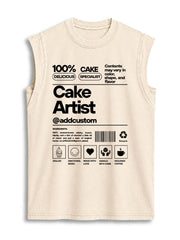 Cake Artist Vintage Washed Cotton Tank Top