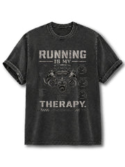 Running Is My Therapy Washed T-Shirt