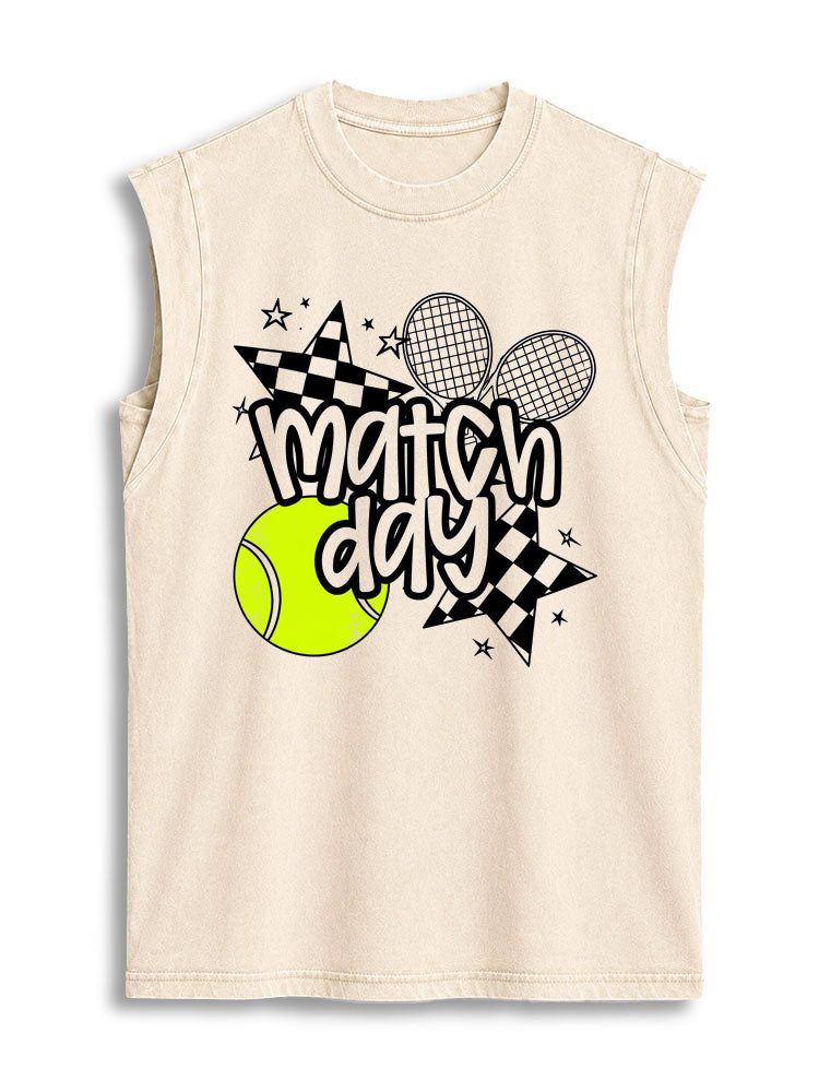 MATCH DAY Vintage Washed Cotton Tank Top