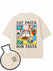 EAT PASTA RUN FASTA Washed T-Shirt