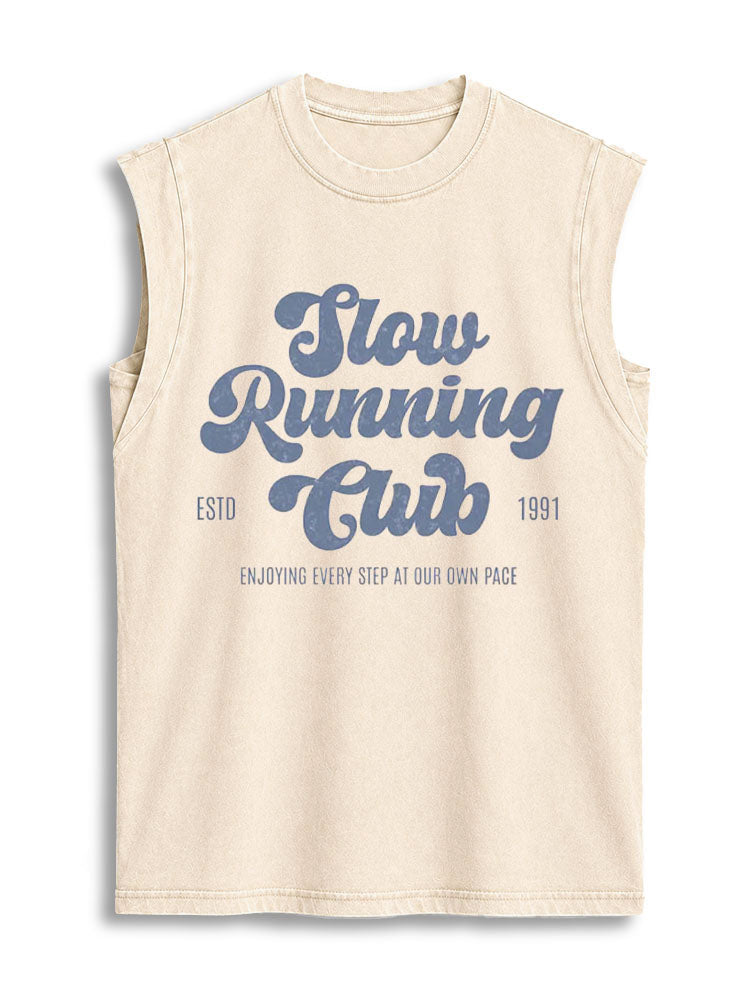 Slow Running Club Vintage Washed Cotton Tank Top