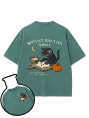 Spooky Biscuits Bakery Washed T-Shirt
