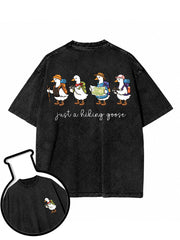 just a hiking goose Washed T-Shirt