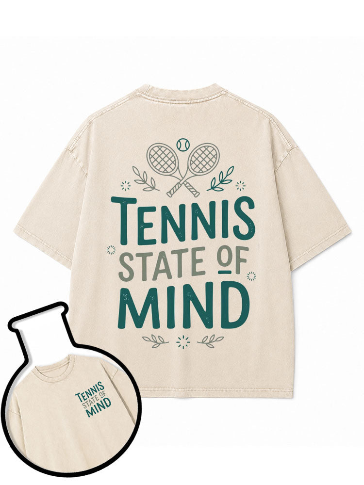 TENNIS STATE OF MIND Washed T-Shirt