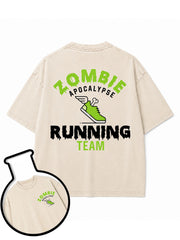 ZOMBIE APOCALYPSE  RUNNING TEAM Washed T-Shirt
