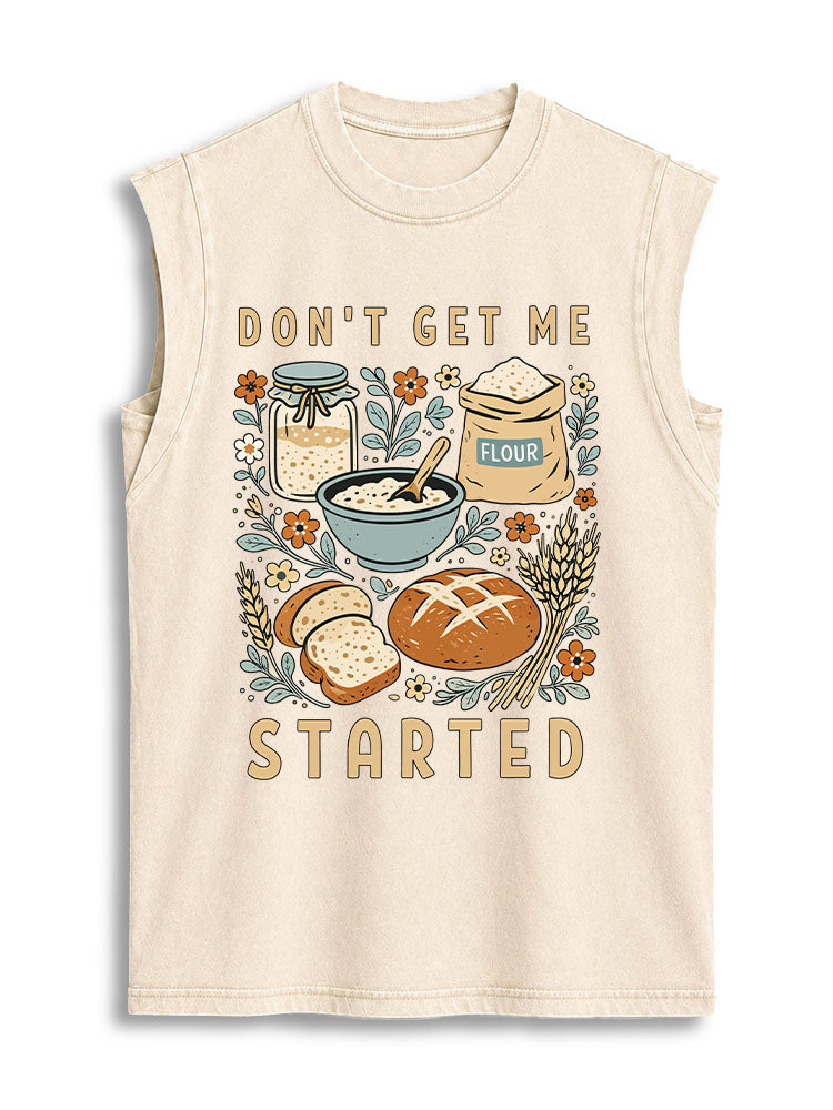 DON'T GET ME STARTED Vintage Washed Cotton Tank Top