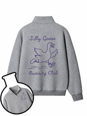 Silly Goose Running Club Half-Zip Fleece Pullover