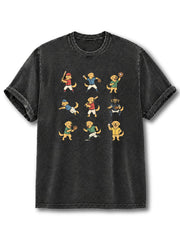 Golden Retriever Baseball Washed T-Shirt