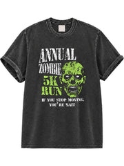 Annual Zombie 5K Run Washed T-Shirt