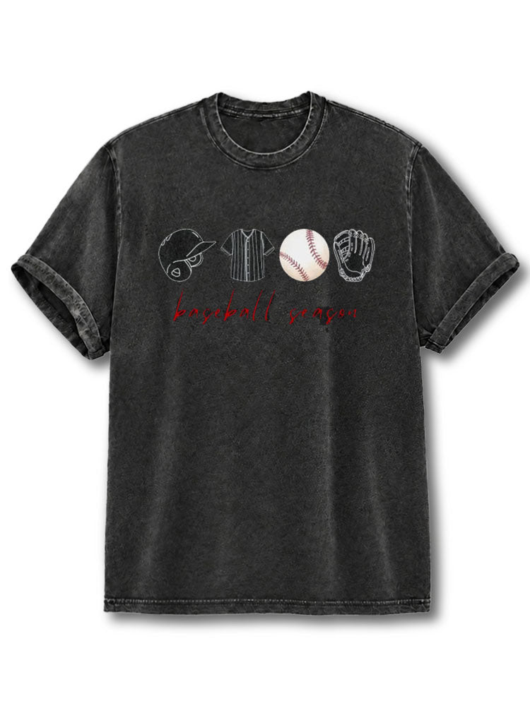 Baseball Season Washed T-Shirt