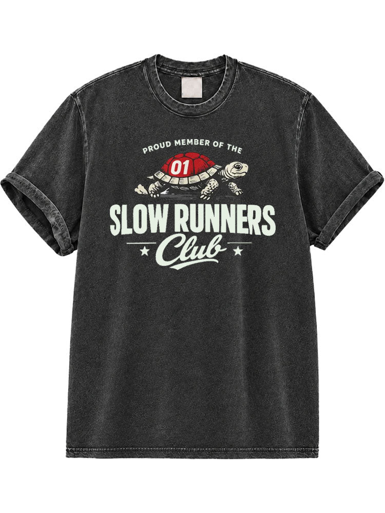 Proud Member of the Slow Runners Club Washed T-Shirt