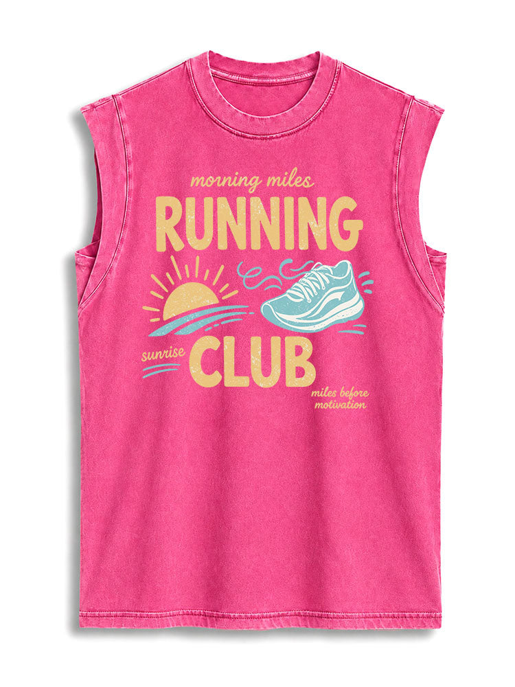 Morning Miles Running Club Vintage Washed Cotton Tank Top