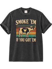 Ask Me About My Smoker Washed T-Shirt