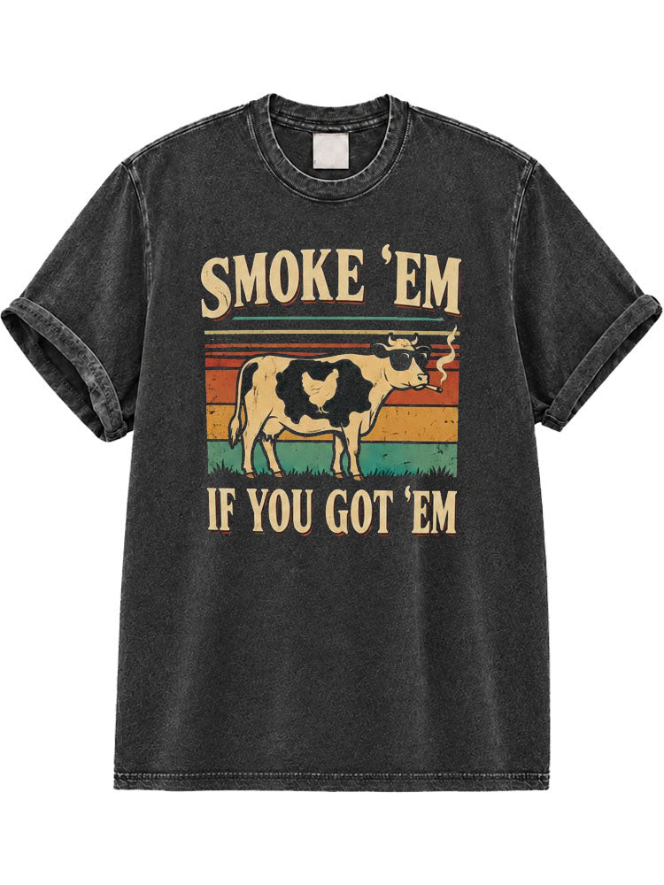 Ask Me About My Smoker Washed T-Shirt