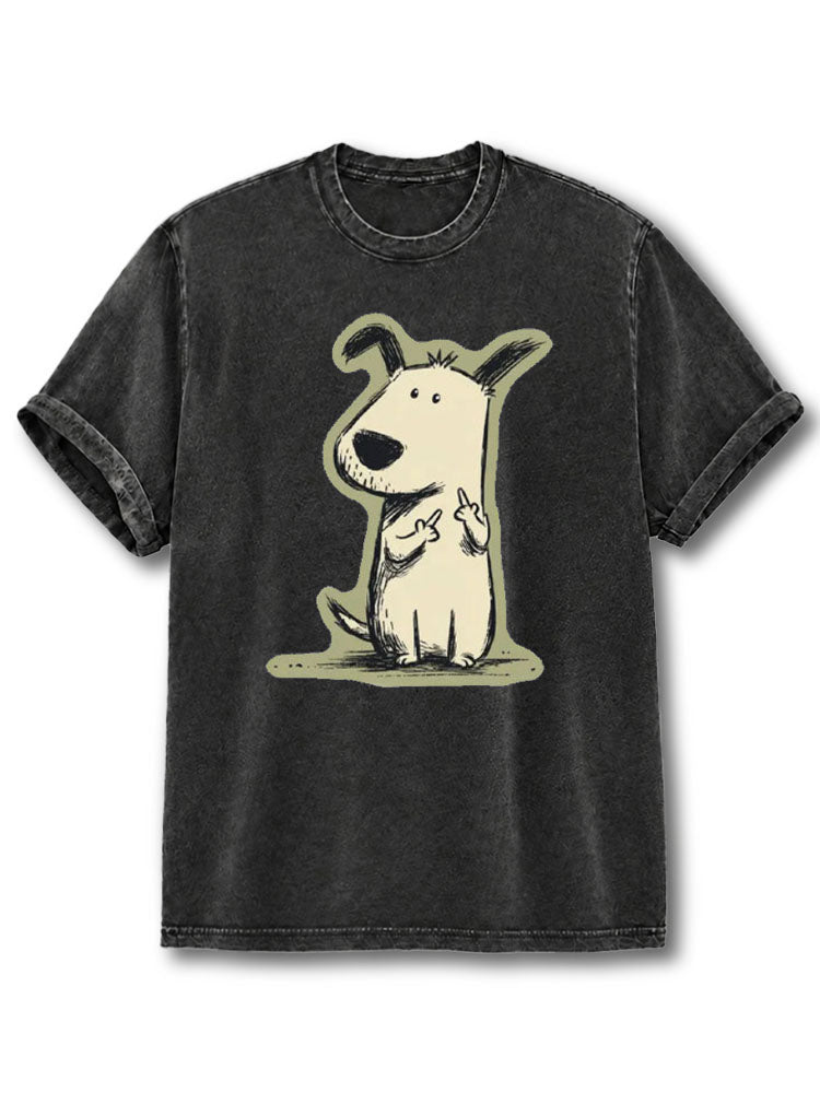 Sarcastic Puppy Washed T-Shirt