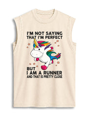 I AM A RUNNER Vintage Washed Cotton Tank Top