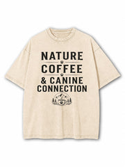 Nature Coffee And Cannine Connection Washed T-Shirt