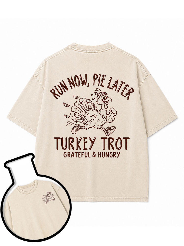 RUN NOW PIE LATER Washed T-Shirt