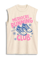MEDIOCRE RUNNING CLUB Vintage Washed Cotton Tank Top