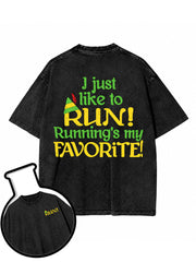 merry christmas YA FILTHY RUNNER Washed T-Shirt
