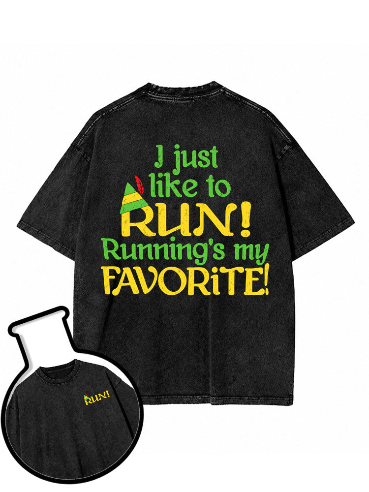merry christmas YA FILTHY RUNNER Washed T-Shirt