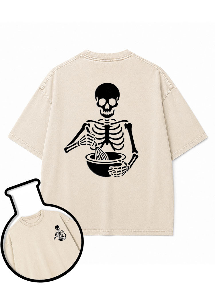 Skull Baking Washed T-Shirt