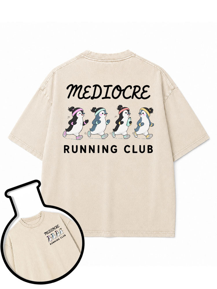 MEDIOCRE RUNNING CLUB Washed T-Shirt