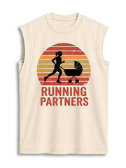 RUNNING PARTNERS Vintage Washed Cotton Tank Top