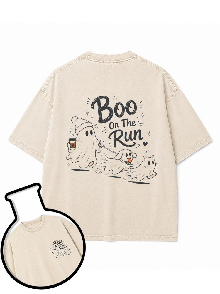Boo On The Run Washed T-Shirt