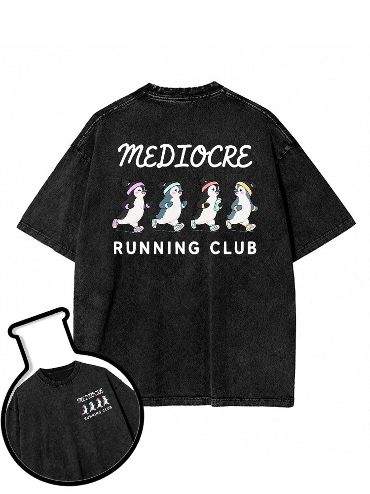 MEDIOCRE RUNNING CLUB Washed T-Shirt