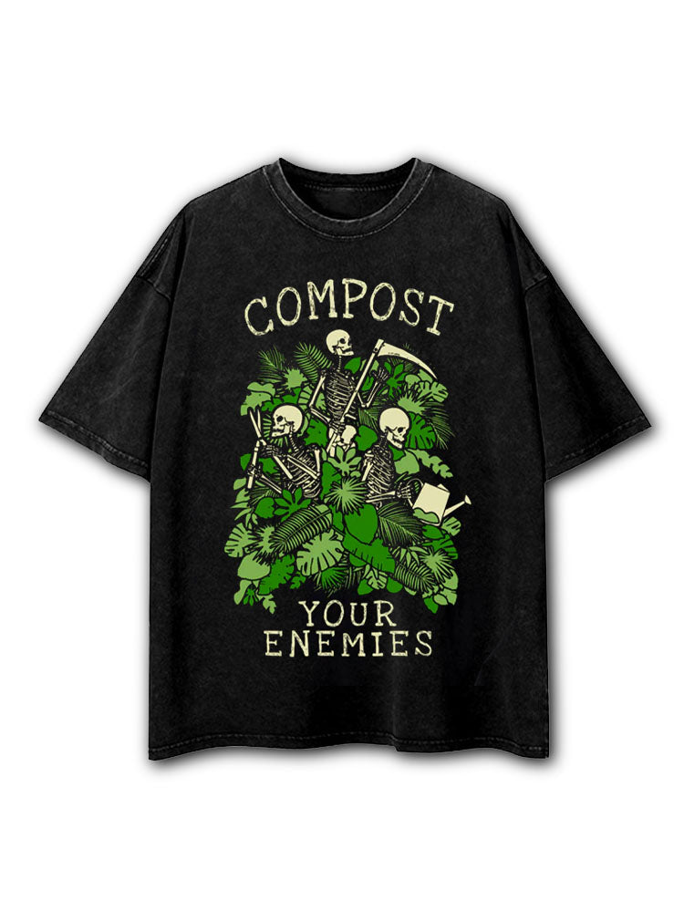 COMPOST YOUR ENEMIES Washed T-Shirt