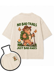 NO BAD TRAILS JUST BAD KNEES Washed T-Shirt