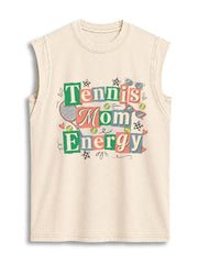 Tennis Mom Energy Vintage Washed Cotton Tank Top