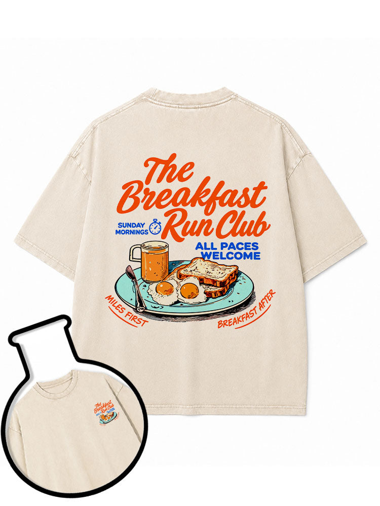 The Breakfast Run Club Washed T-Shirt