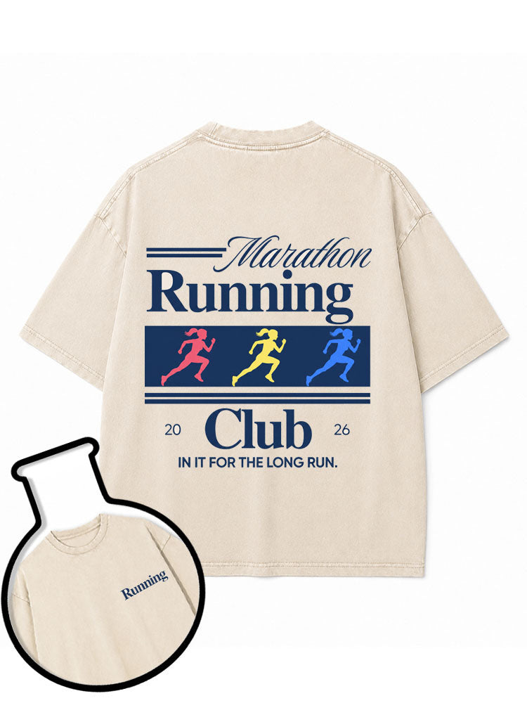 Marathon Running Club Washed T-Shirt