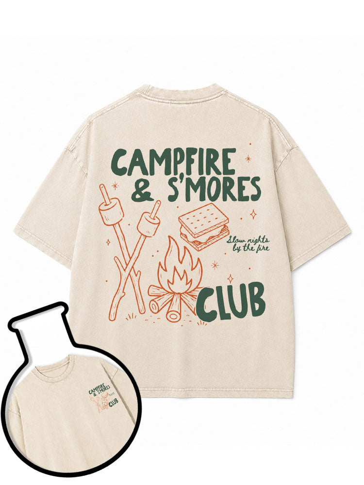 CAMPFIRE & S'MORES CLUB Washed T-Shirt