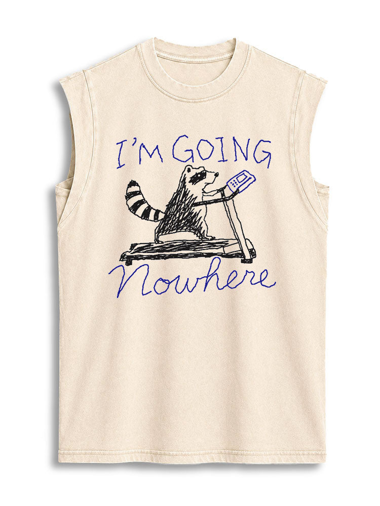 I'm going nowhere Vintage Washed Cotton Tank Top