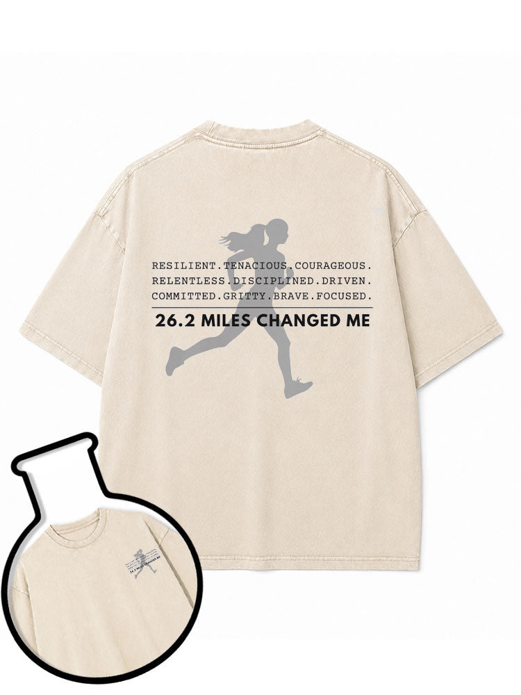 26.2 MILES CHANGED ME Washed T-Shirt