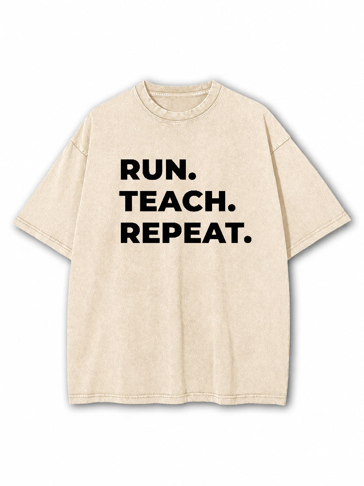 Run Teach Repeat Washed T-Shirt