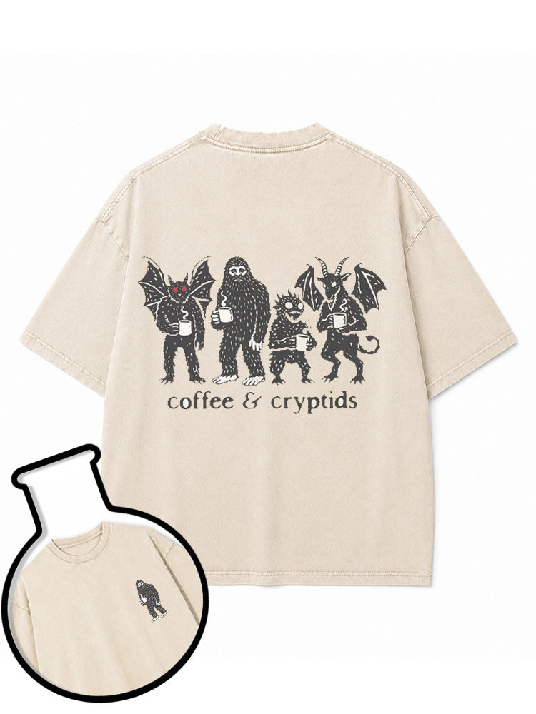 Coffee and Cryptid Washed T-Shirt