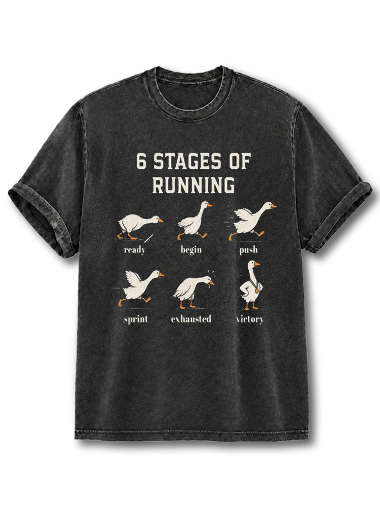6 Stages of Running Washed T-Shirt