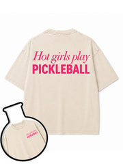 Hot girls play Pickleball Washed T-Shirt