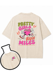 Pretty Girls Run Miles Washed T-Shirt