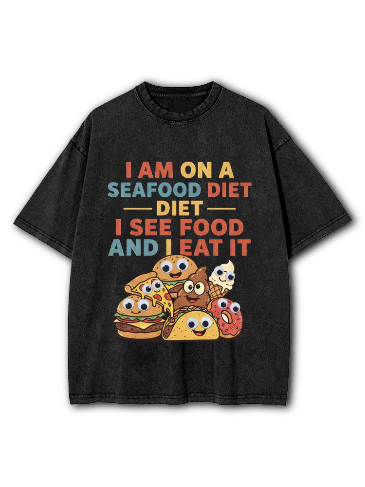 I See Food I Eat It Washed T-Shirt
