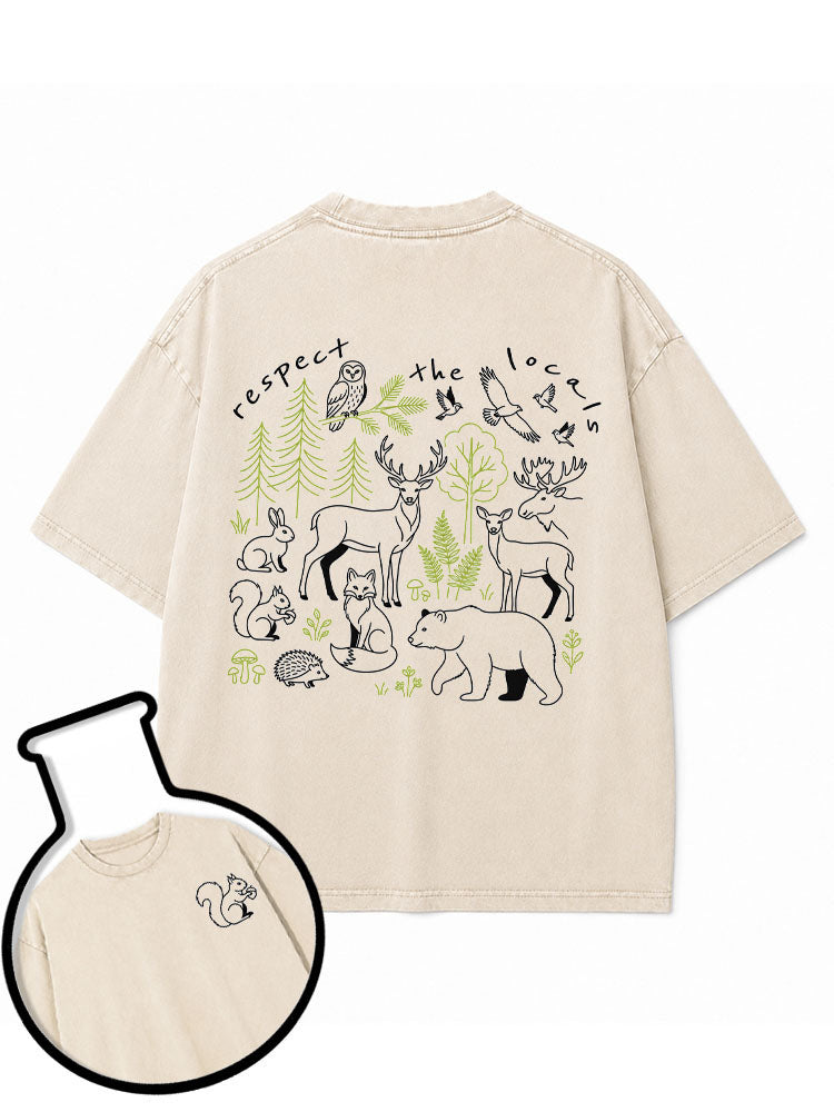 respect the locals Washed T-Shirt